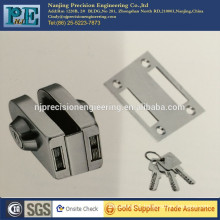 stainless steel fabrication brass lock core single glass door double lock head